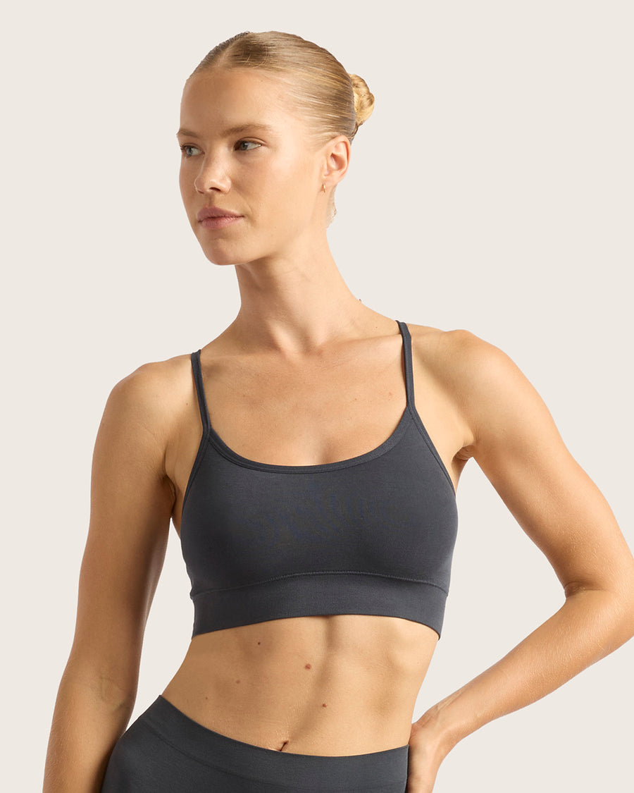Racerback Bamboo Bralette - Storm