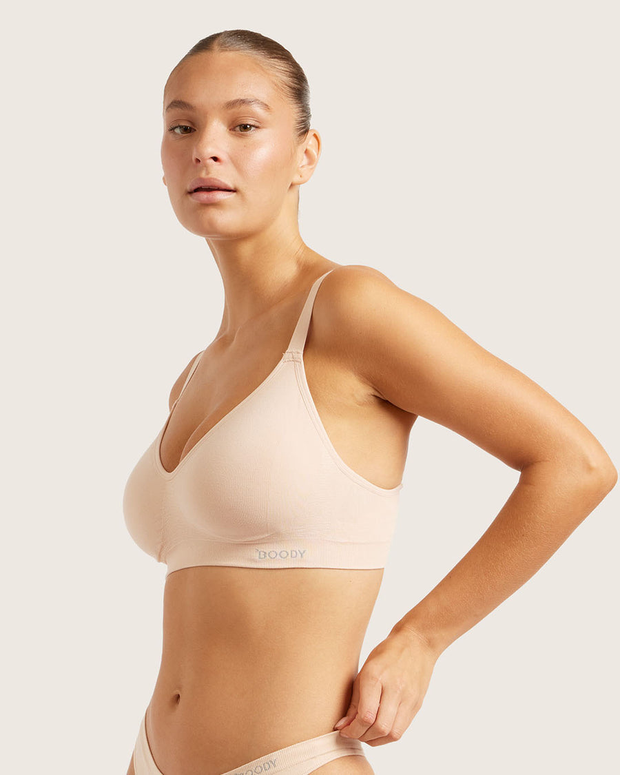 Wireless Full Bust Bamboo T-shirt Bra - Shell