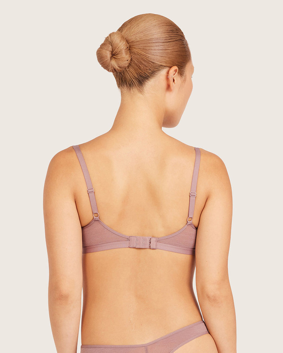 Bamboo FreeMesh Triangle Bralette - Mauve