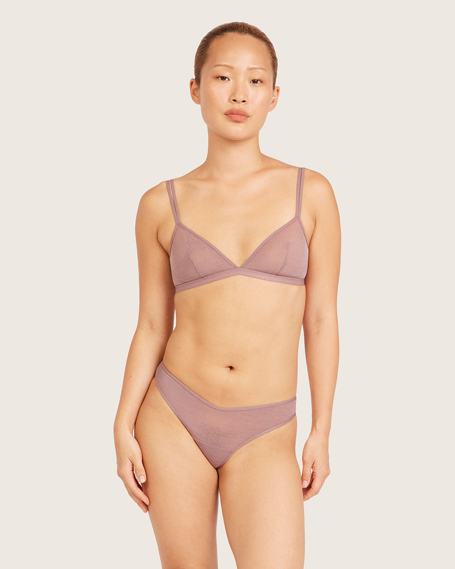 Bamboo FreeMesh Thong - Mauve