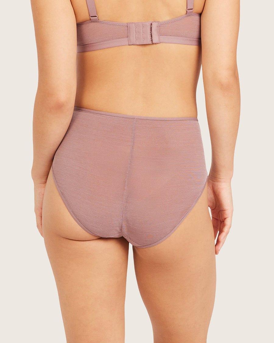 Bamboo FreeMesh High-Cut Full Briefs - Mauve