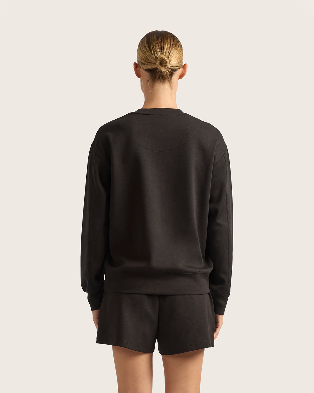 Women's Bamboo Crew Neck Jumper - Black