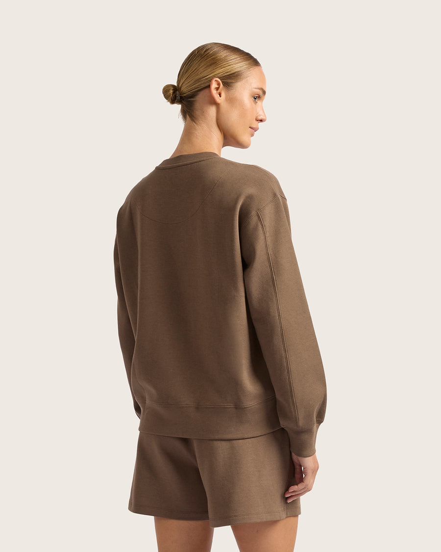 Women's Bamboo Crew Neck Sweater - Oyster