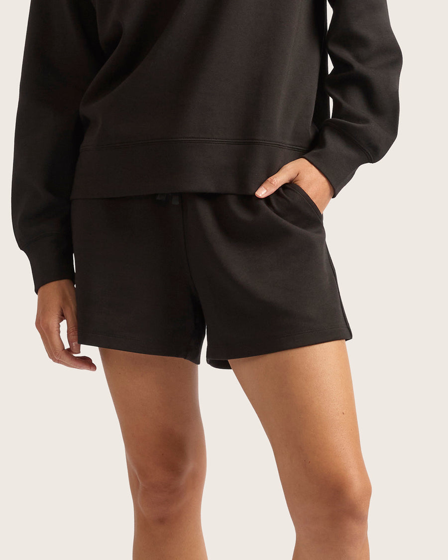 Women's Bamboo Sweat Joggers 3" - Black