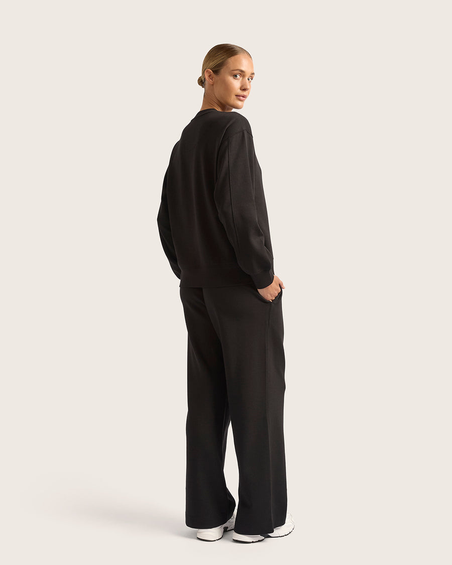 Women's Bamboo Straight Leg Joggers - Black