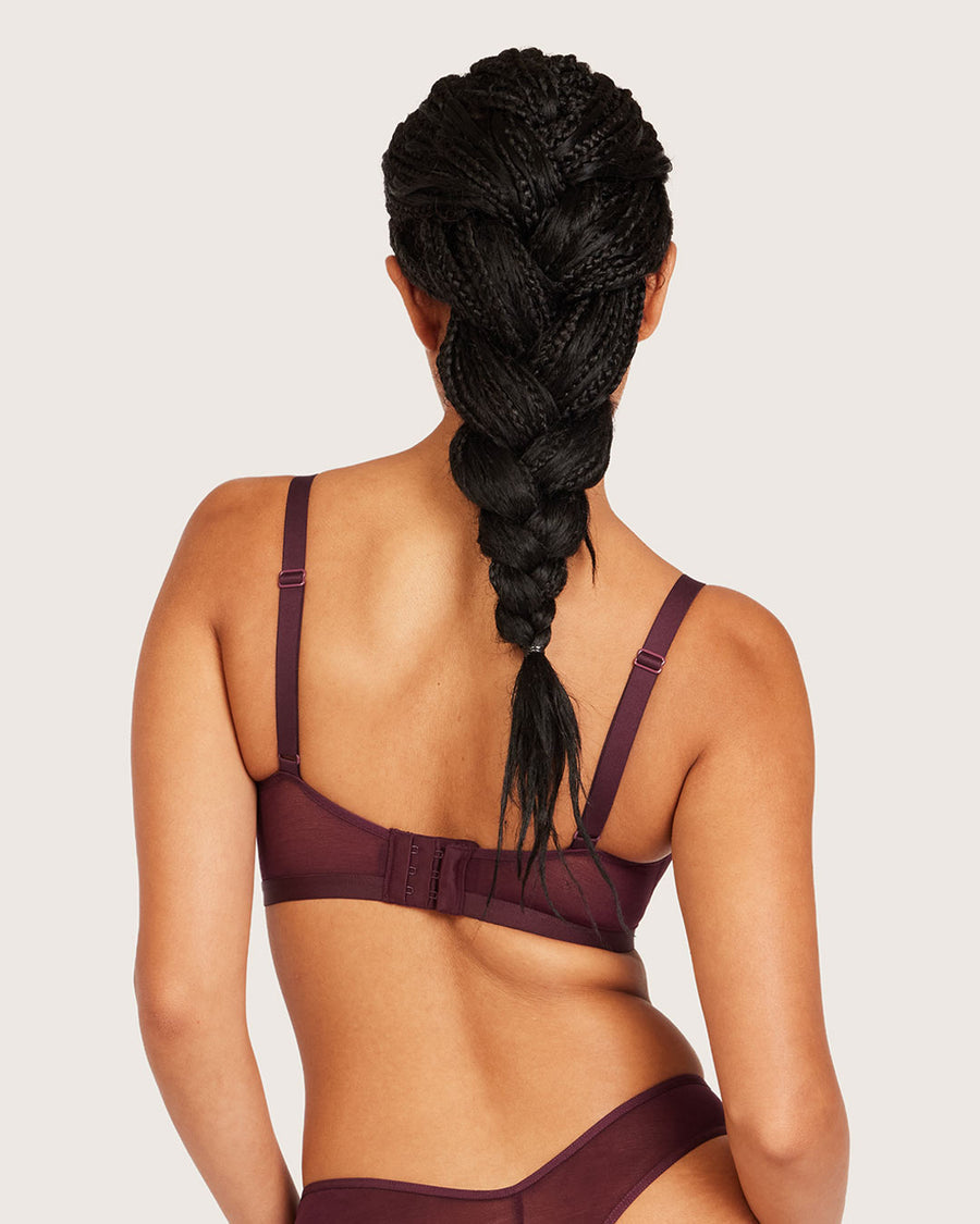 FreeMesh Bamboo Crop Bralette - Fig