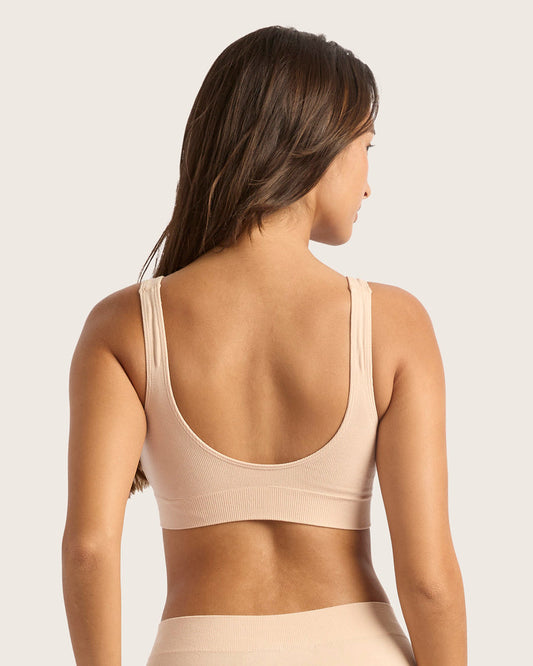 Seamfree Padded Crop Bamboo Bra - Shell