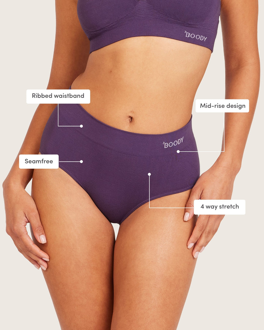 Bamboo Midi Briefs - Amethyst
