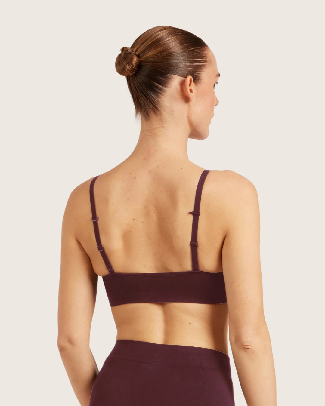 Wireless T-shirt Bamboo Bra - Mulberry