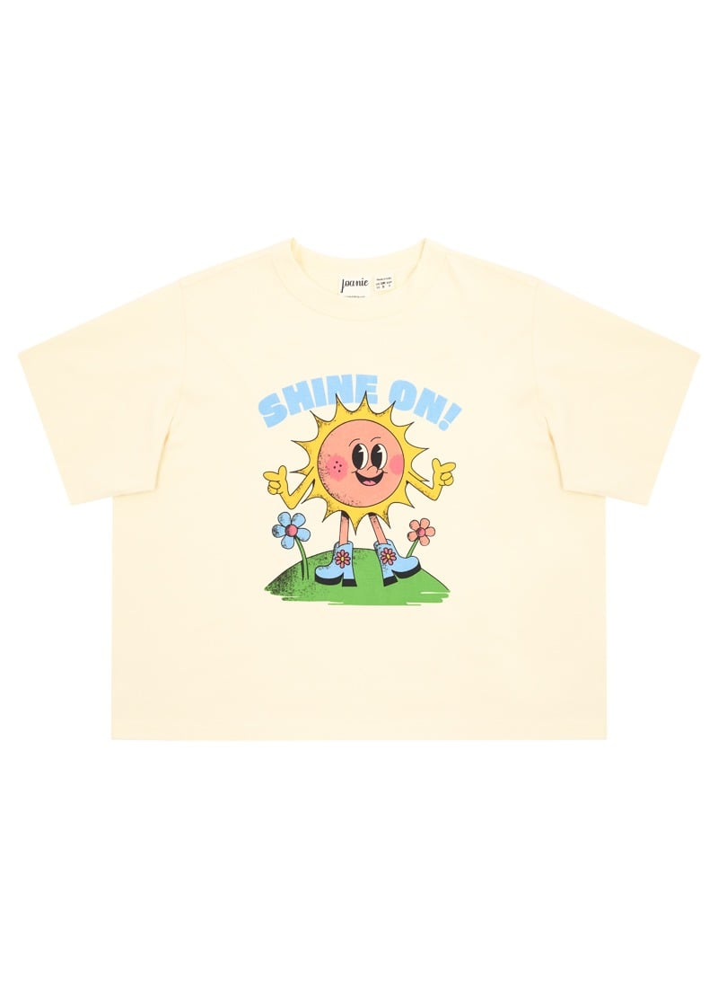 Sonny Shine On Boxy Fit Graphic Tee - Sustainable Organic Cotton (Cream)
