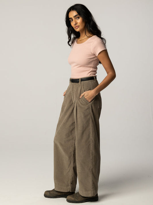Powes Ribbed T-Shirt - Rock Salt