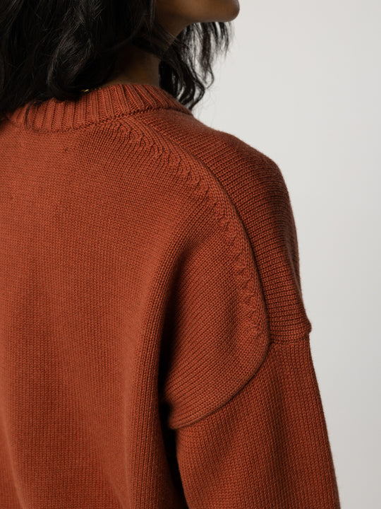 Women's Leven Knit Jumper - Red Oxide