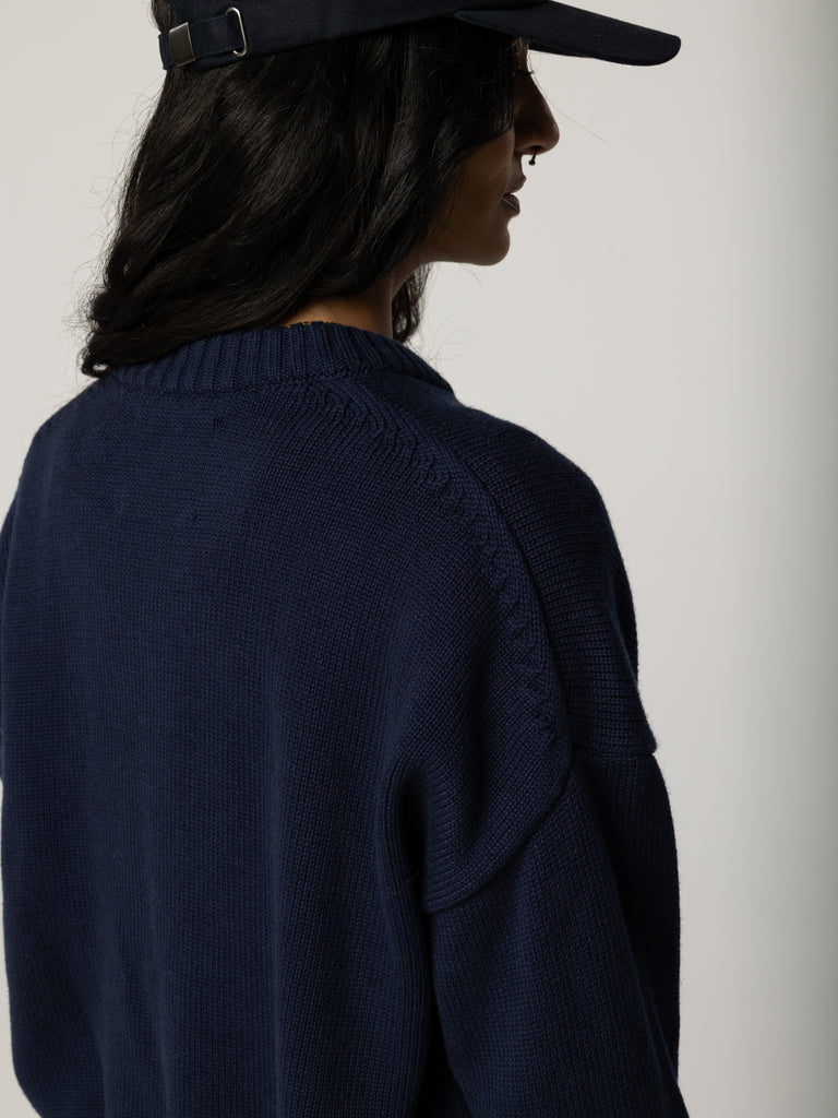 Women's Leven Knit Jumper - Navy