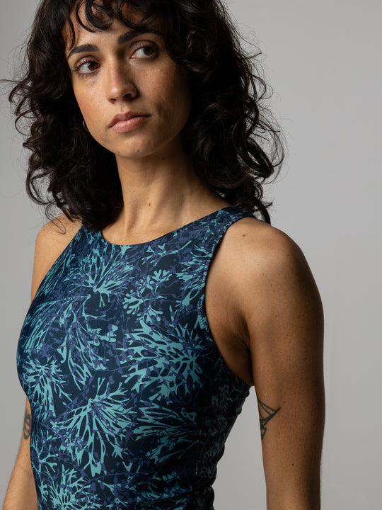 Women's Haze Racer Swimsuit - Ocean Blue Algae