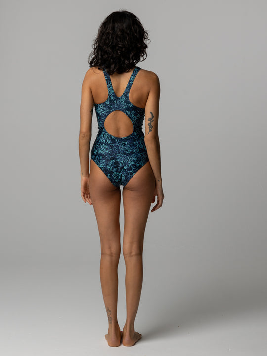 Women's Haze Racer Swimsuit - Ocean Blue Algae
