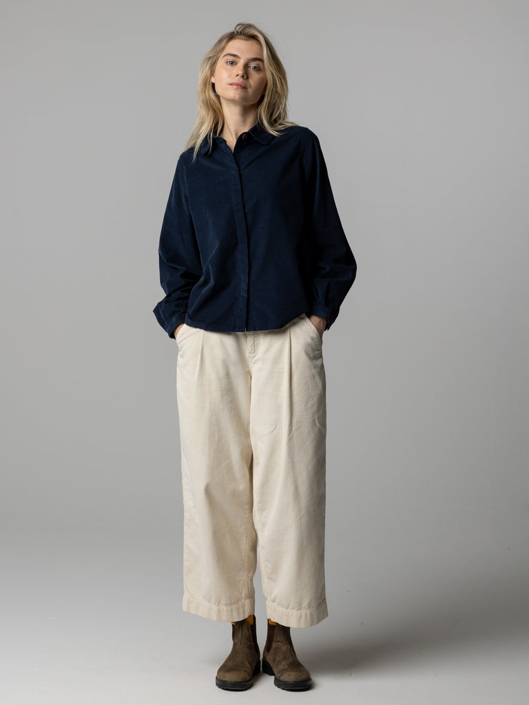 Women's Newlyn Lightweight Cord Shirt - Navy