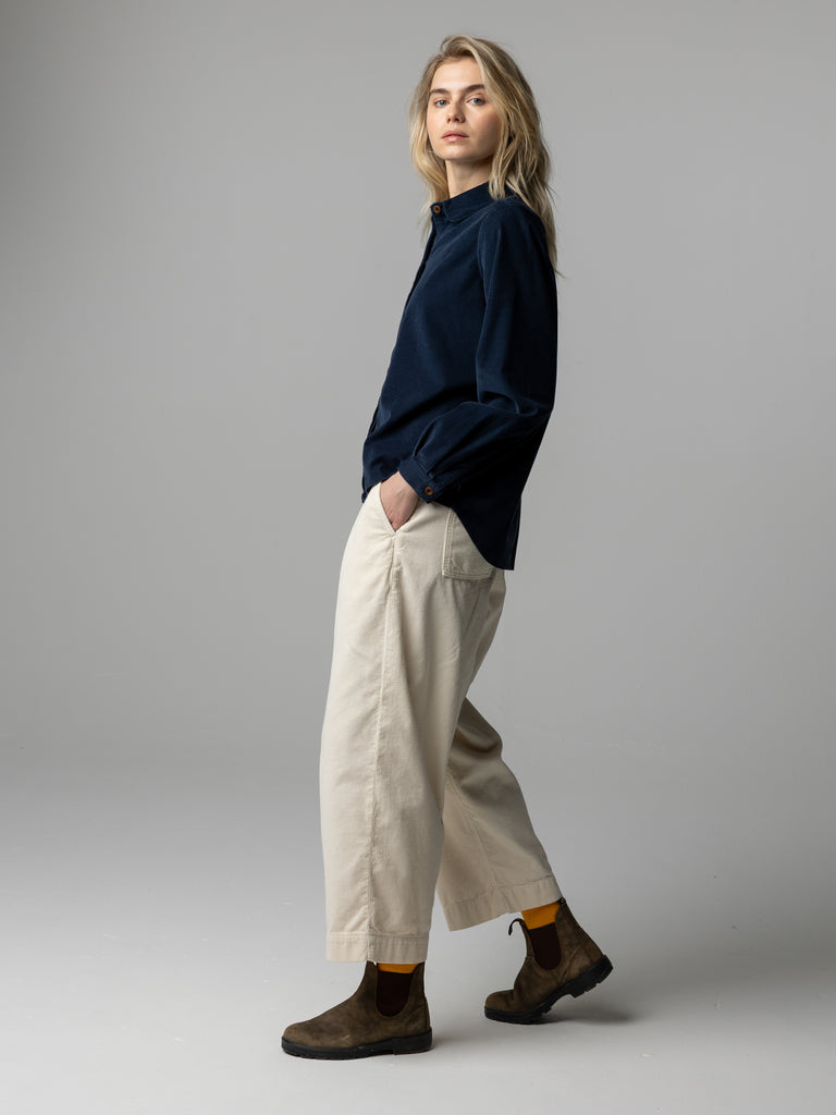 Women's Newlyn Lightweight Cord Shirt - Navy