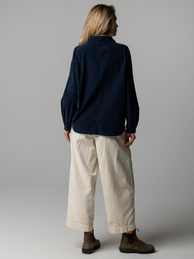 Women's Newlyn Lightweight Cord Shirt - Navy