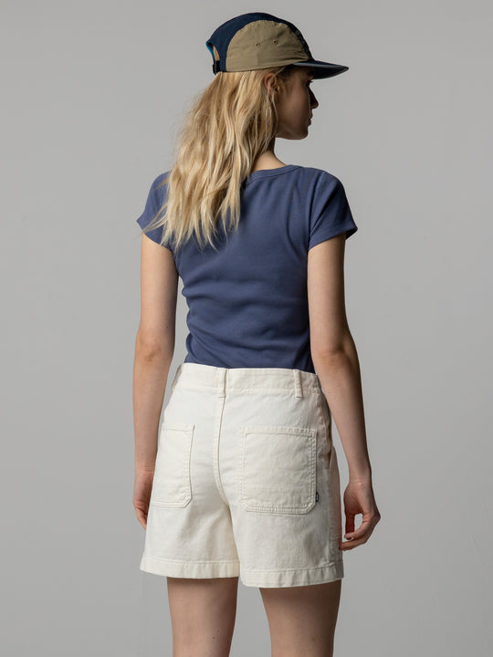 Women's Powes Ribbed T-Shirt - Galactic Blue