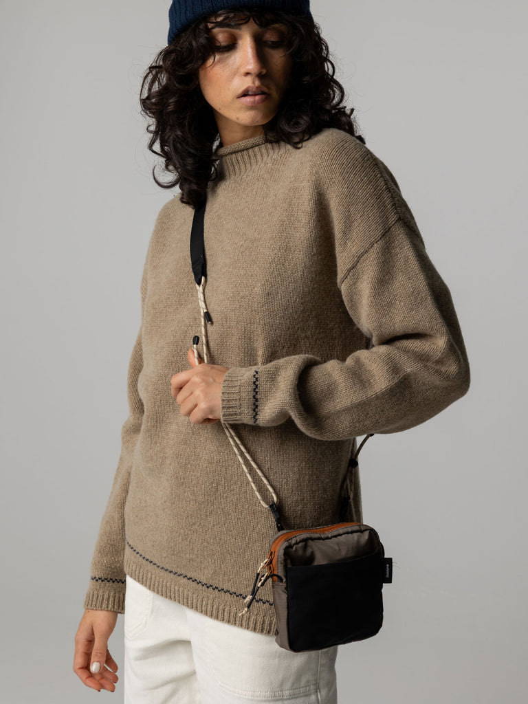 Women's Taran Tipped Jumper - Oatmeal Brown