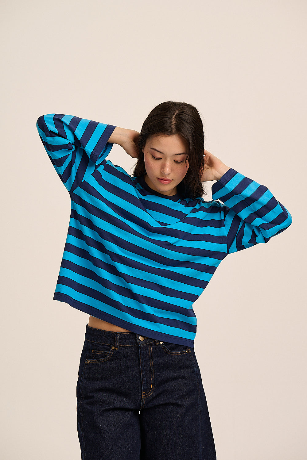 Roxy Long Sleeve Top - Blue Stripe