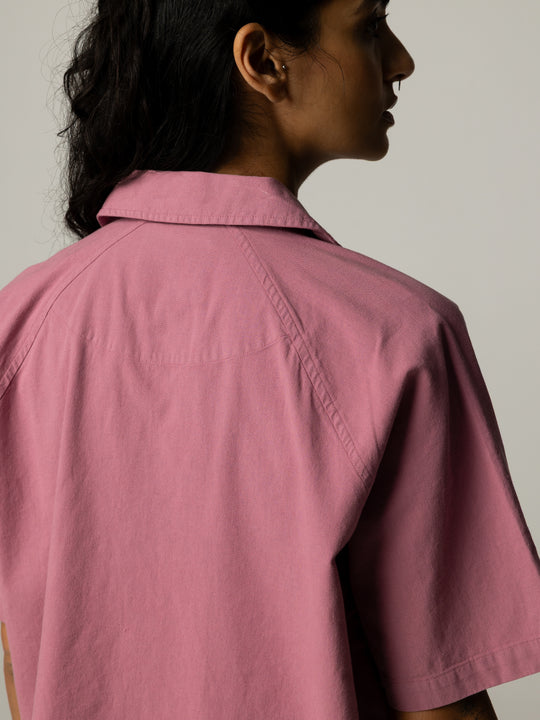 Women's Morva Hemp Shirt - Dark Coral