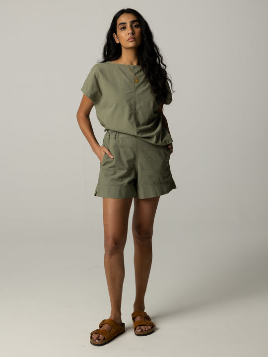 Women's Morva Hemp Short - Nettle Green
