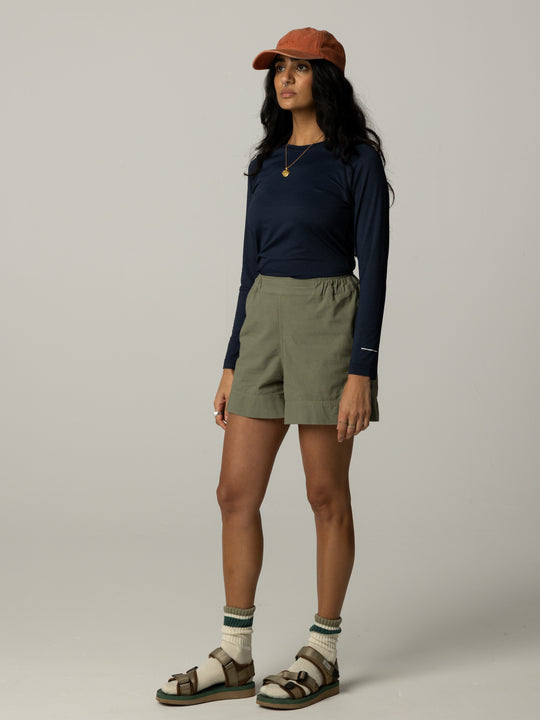 Women's Morva Hemp Short - Nettle Green