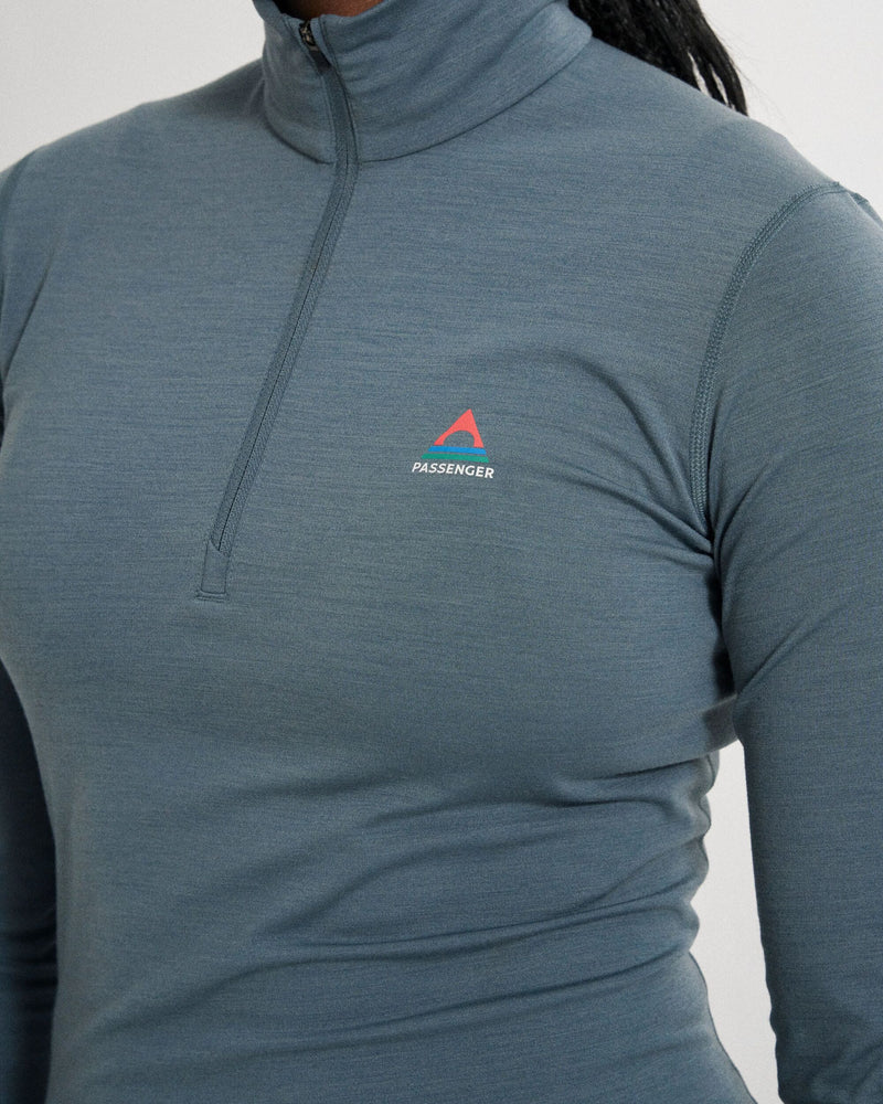 Merino Blend Base Layer Top - Storm Grey