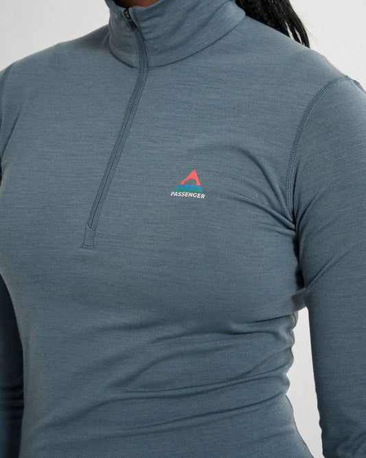 Merino Blend Base Layer Top - Storm Grey