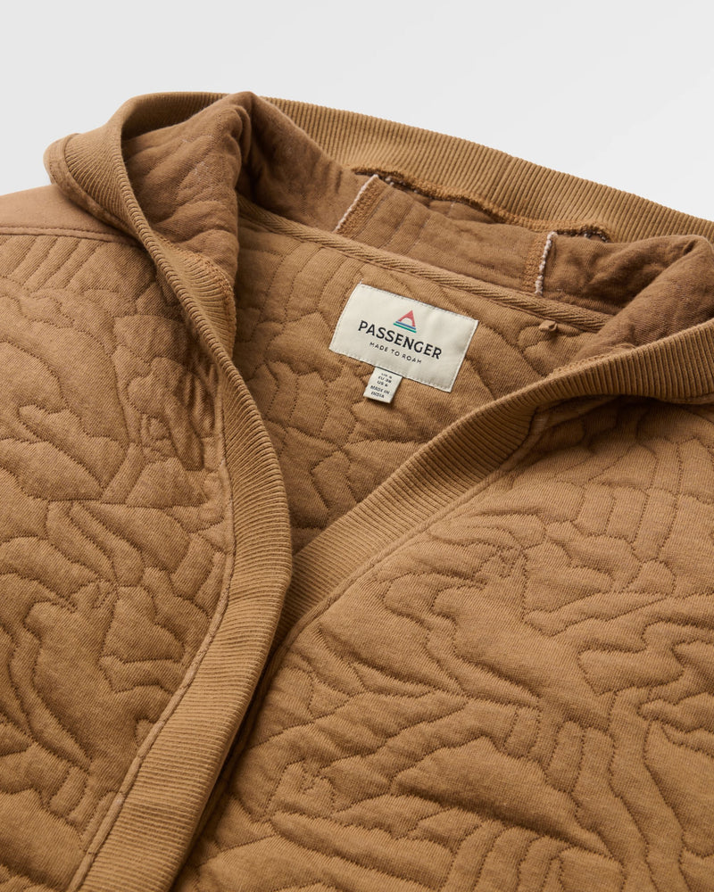 Seagrass Quilted Hoodie - Caramel