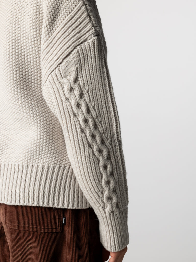 Women's Nova Aran Knit Jumper - Dove Grey