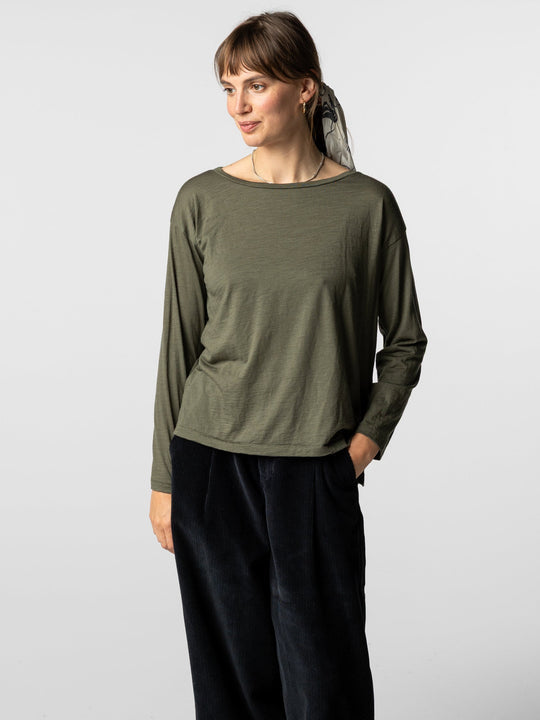 Women's Seeker Merino Long Sleeve T-Shirt - Olive