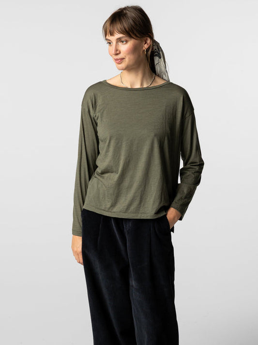 Seeker Merino Long Sleeve T-Shirt - Olive