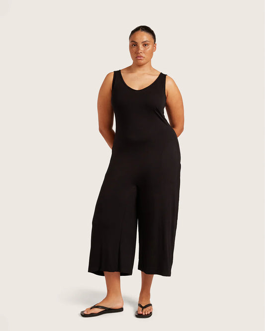 Bamboo Long Jumpsuit - Black