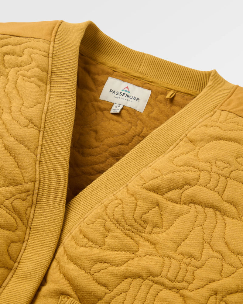 Seagrass Quilted Cardigan - Dusty Ochre