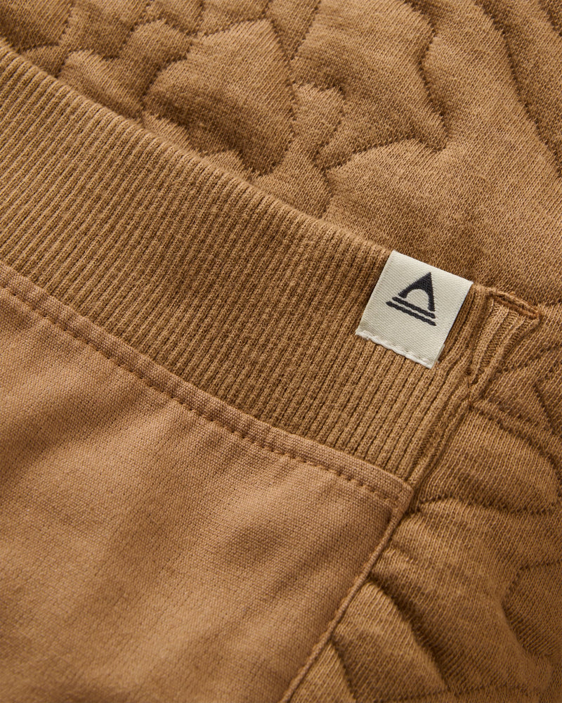 Seagrass Quilted Hoodie - Caramel